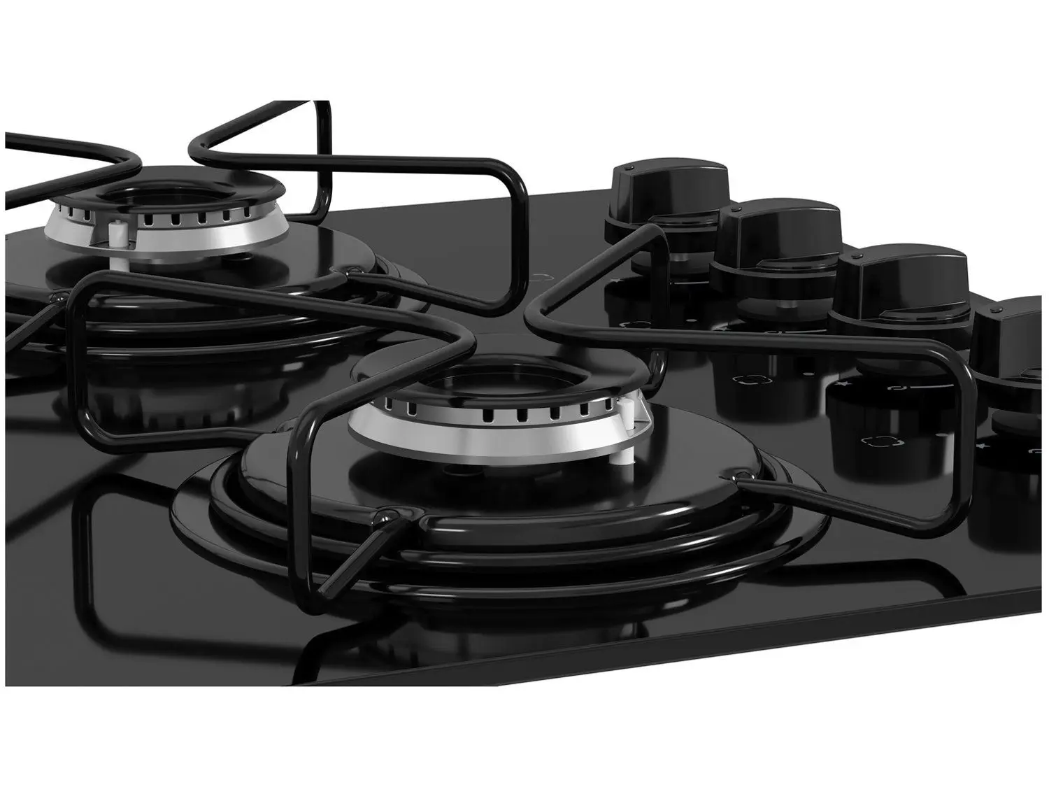 Cooktop 4 Bocas a Gás GLP Itatiaia Preto Essencial - Imagem 2