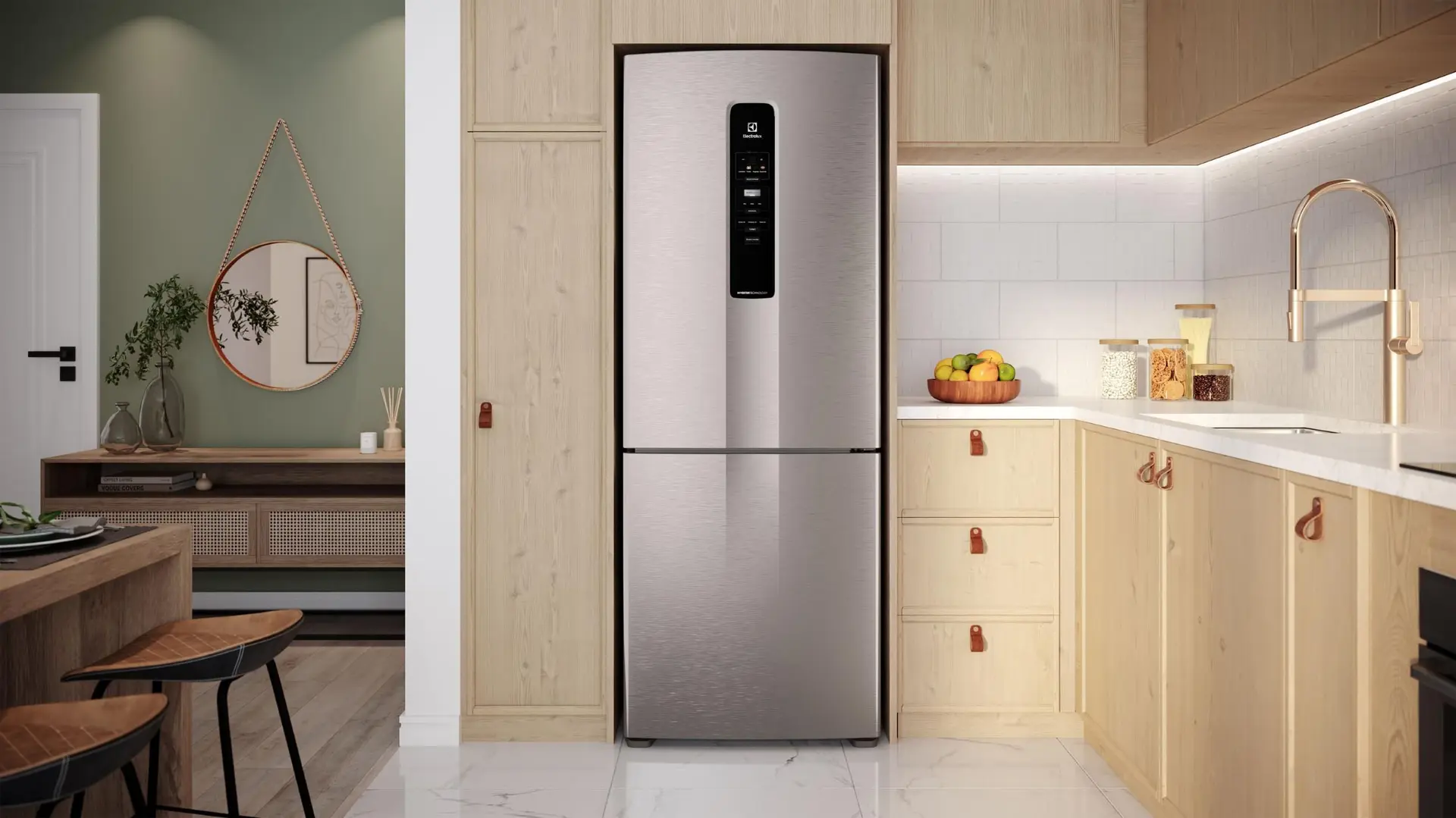 Geladeira Electrolux Frost Free Inverter 490L Experience Inverse cor Inox Look (IB51S) - Imagem 7