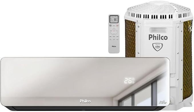 Ar Condicionado Split Inverter Philco PAC9QG Espelhado 9000 BTUs Quente e Frio 220V