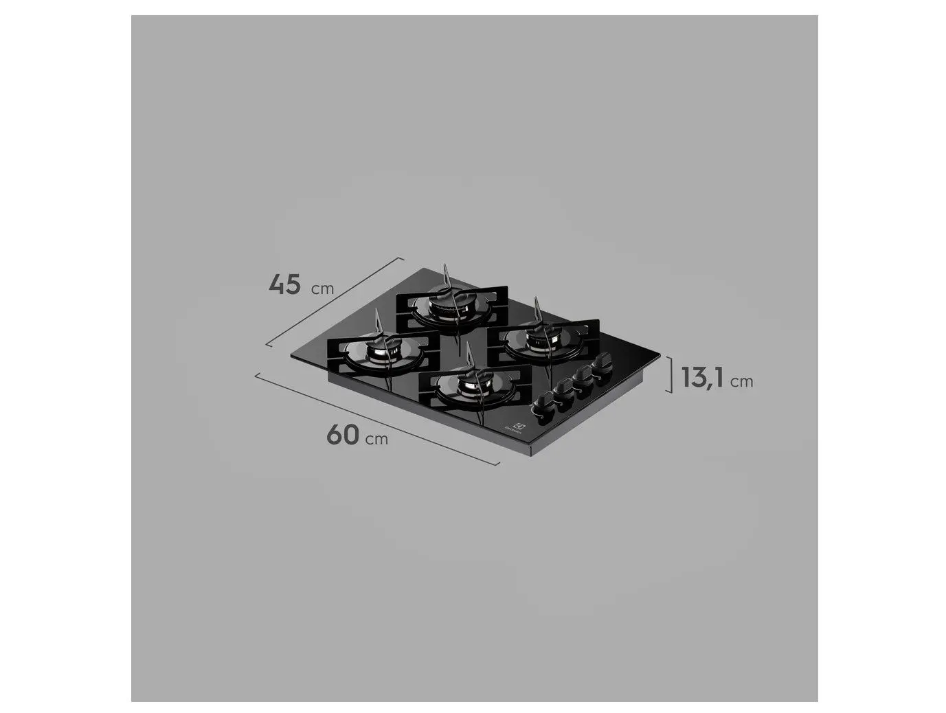 Cooktop 4 Bocas a Gás GLP Electrolux Mesa de Vidro Preto Acendimento Automático Efficient KE4GR - Imagem 3