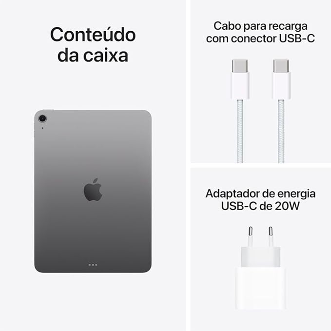 Apple 2026 iPad Air de 11 polegadas (Wi-Fi, de 256 GB,) - Cinza-espacial (M4) - Imagem 2