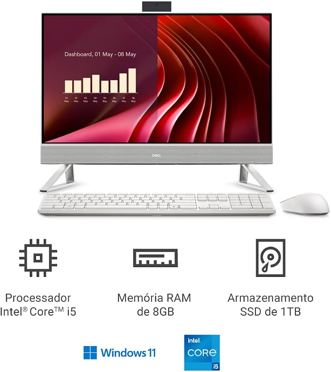 Computador Dell 24 All-in-1 AIO-i1303-A15, Intel Core i5-1334U - Imagem 2