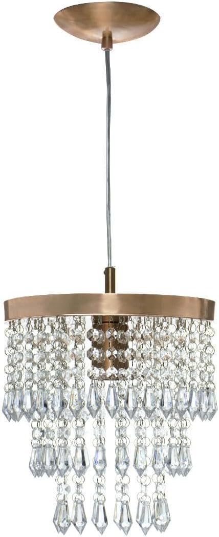 Lustre Pendente De Cristal Acrílico Manucrillic Cobre - Imagem 2
