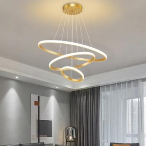 Luminaria de Teto Led, 3 Cores Plafon Luz de Led Sobrepor, Lustre Para Sala Branco Quente e Frio Banheiro Quarto Escritório 127-220V (Americano)