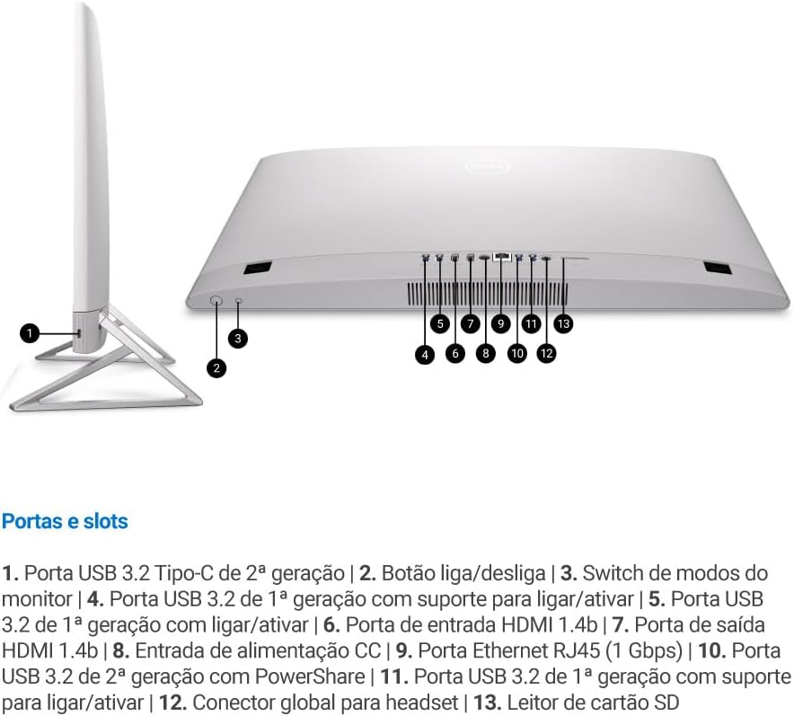 Computador Dell 24 All-in-1 AIO-i1303-A15, Intel Core i5-1334U - Imagem 3
