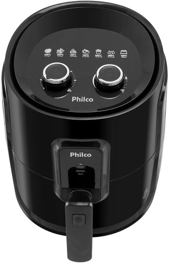 Fritadeira Elétrica sem óleo/Air Fryer Philco PFR15PG Preto 4,3L com Timer - Imagem 3