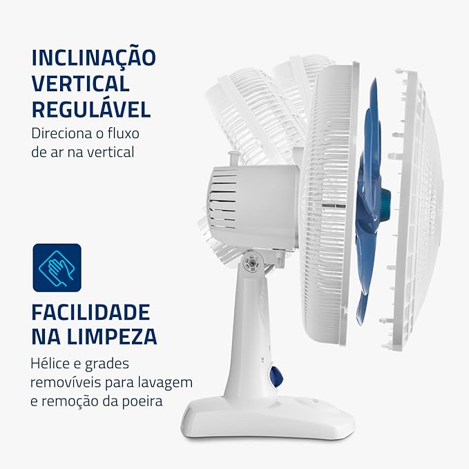 MONDIAL Ventilador de Mesa 220V, 30cm, 6 pás, Super Power - VSP-30-W - Imagem 4