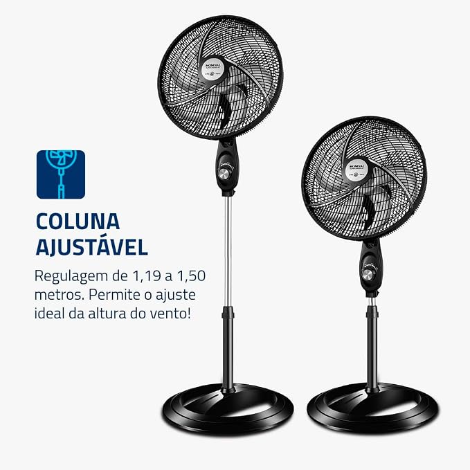 MONDIAL Ventilador Coluna 110V, 40cm, 6 pás, Super Power - VSP-40C-B - Imagem 3