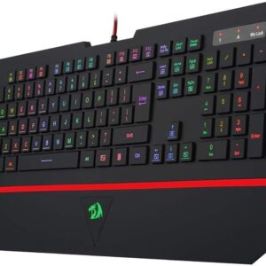 Teclado Gamer Membrana Redragon Karura 2 RGB ABNT2 Preto - K502RGB, UNICO
