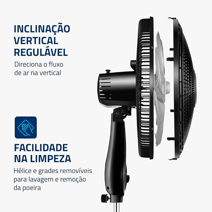 MONDIAL Ventilador Coluna 110V, 40cm, 6 pás, Super Power - VSP-40C-B - Imagem 4