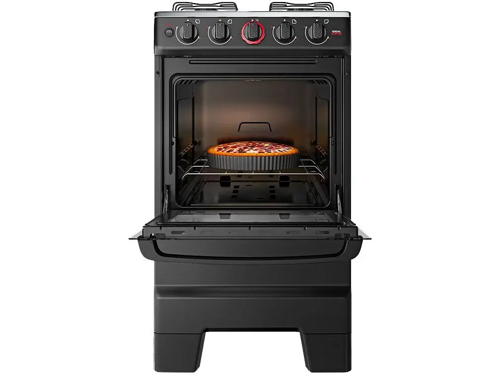 Fogão 4 Bocas Esmaltec Preto Ideal Super 4121 - Imagem 6