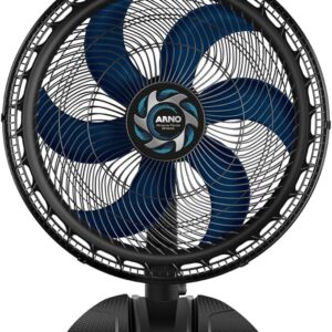 Ventilador de Mesa Arno Xtreme Force Breeze 50cm VB50, 126W, 6 Pás, 3 Velocidades, Oscilação 80º, Power Zone, Modo Sono Tranquilo, Grade Chevron Zone, 110V