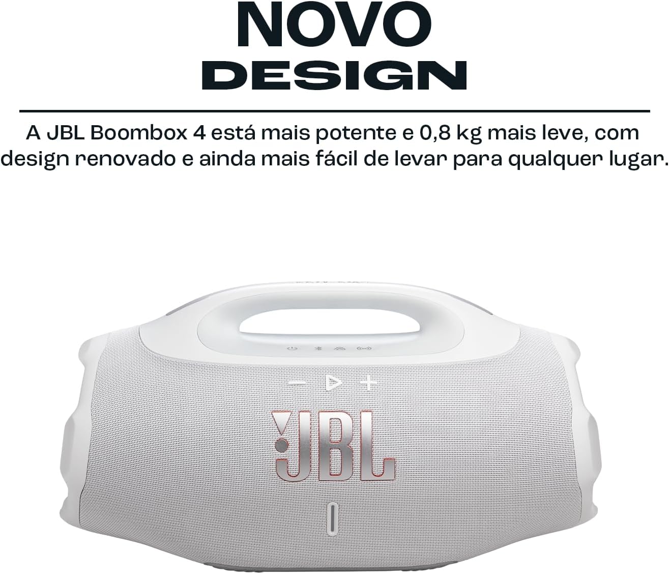 JBL Boombox 4 Caixa de Som Bluetooth Portátil Branca - Imagem 4