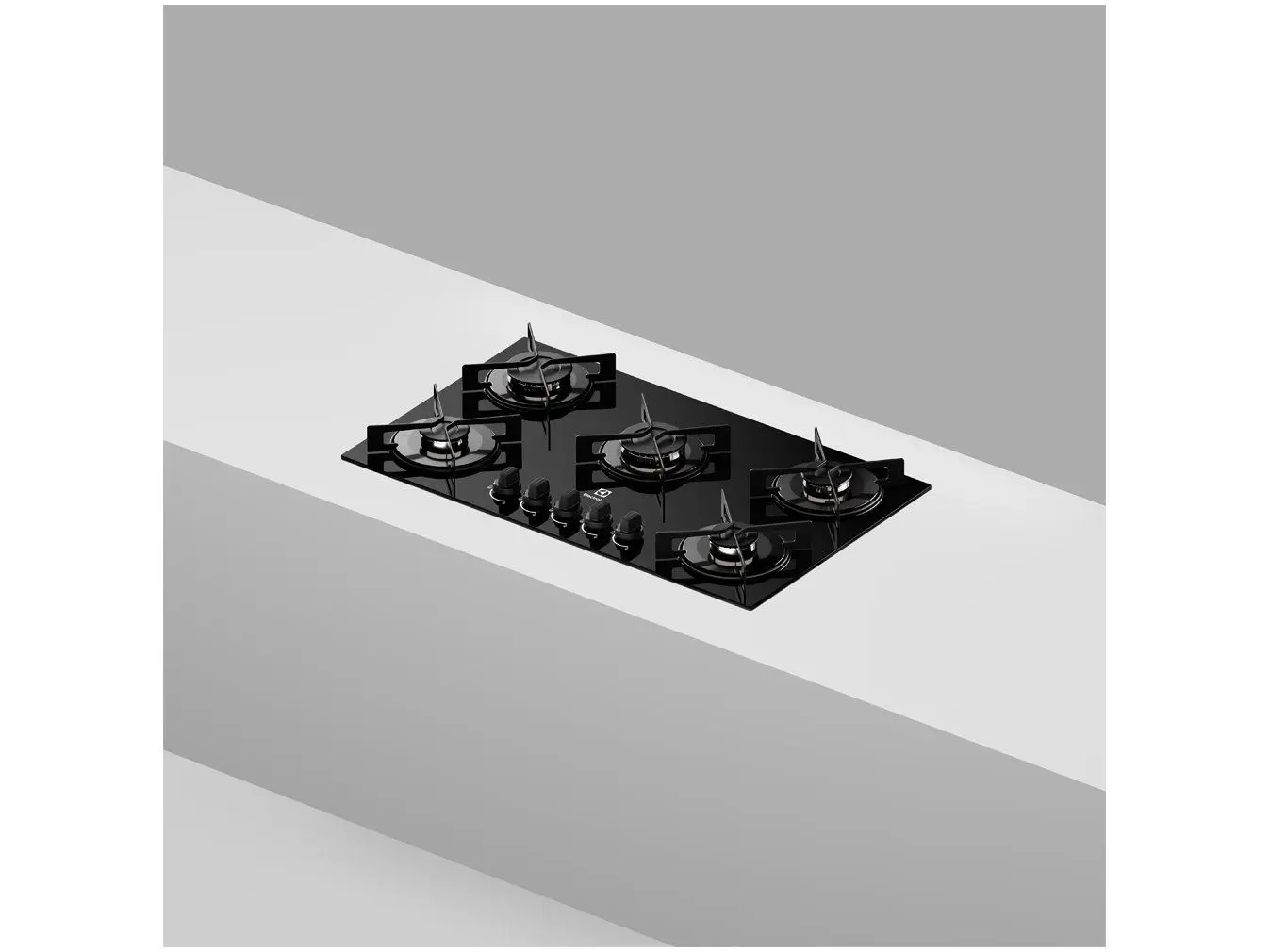 Cooktop 5 Bocas a Gás GLP Electrolux Mesa de Vidro Preto Acendimento Automático Efficient KE5GR - Imagem 3