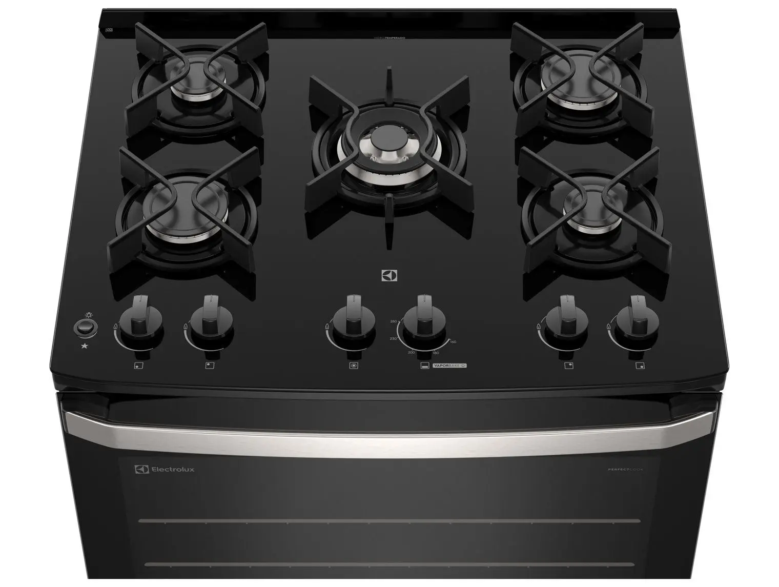 Fogão Electrolux 5 Bocas Efficient com PerfectCook Preto FE5GB - Imagem 2
