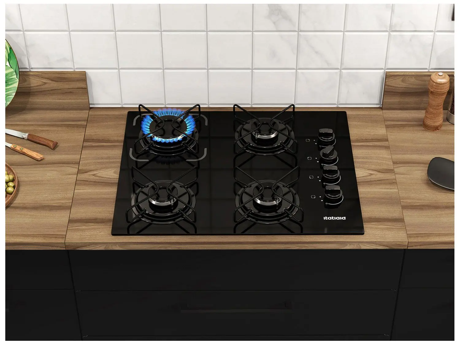 Cooktop 4 Bocas a Gás GLP Itatiaia Preto Essencial - Imagem 5