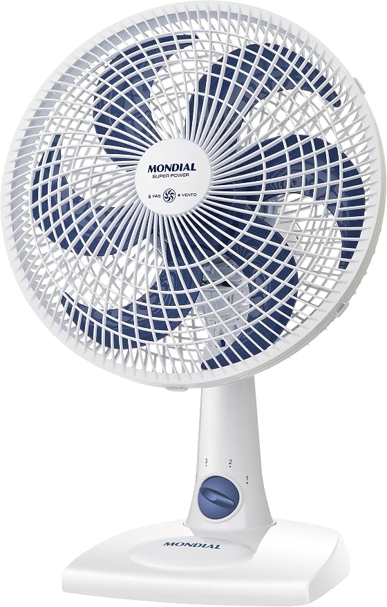MONDIAL Ventilador de Mesa 220V, 30cm, 6 pás, Super Power - VSP-30-W