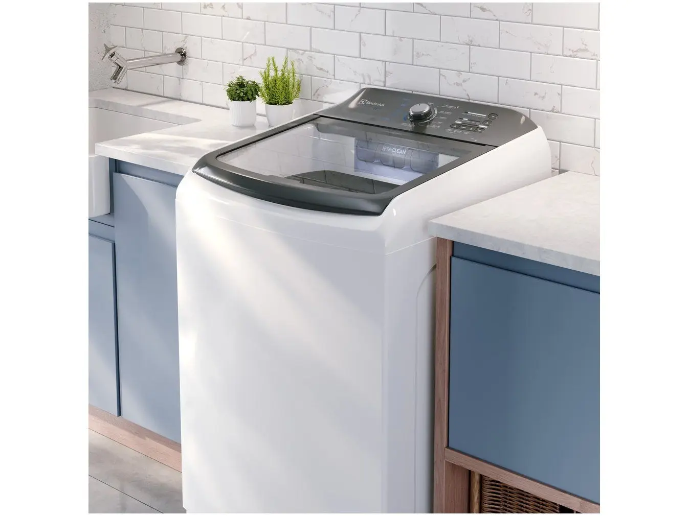 Lavadora de Roupas Electrolux 18kg Cesto Inox 11 Programas de Lavagem Branco Efficient LEE18 - Imagem 2