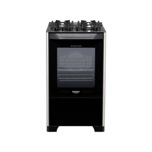 Fogão 4 Bocas Preto Mesa de Vidro Dako Magister