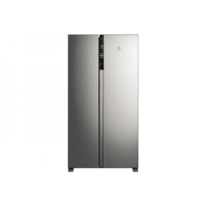 Geladeira Electrolux Frost Free Inverter 440L Efficient com AutoSense Side by Side cor Inox Look (IS4S)