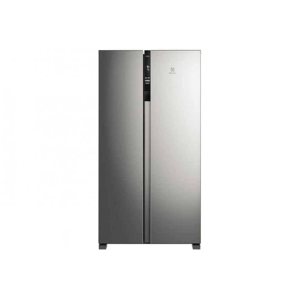 Geladeira Electrolux Frost Free Inverter 440L Efficient com AutoSense Side by Side cor Inox Look (IS4S)
