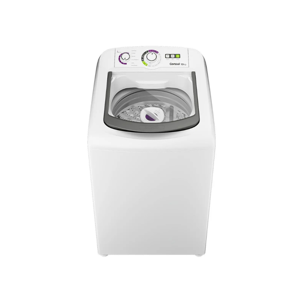 Lavadora de Roupas Consul 13kg Cesto Inox 16 Programas de Lavagem Branca CWH13AB