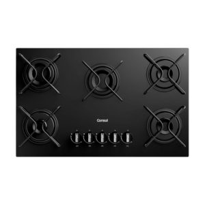 Cooktop 5 Bocas a Gás Consul Mesa de Vidro GLP Preto Superautomático CD075BE
