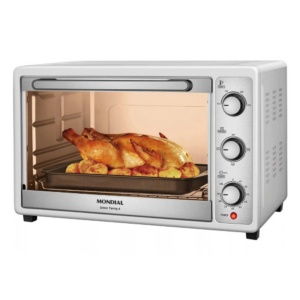 Forno Elétrico de Bancada Mondial Multifuncional 52L Branco e Prata Grand Family II FRN-52-W