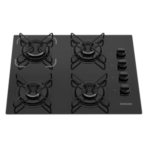 Cooktop 4 Bocas a Gás GLP Itatiaia Preto Essencial