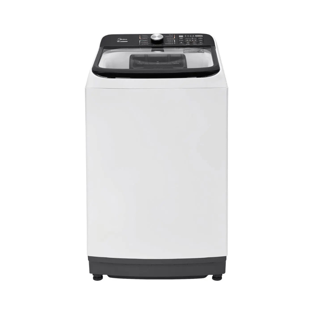 Lavadora de Roupas Midea 13kg Cesto Inox 13 Programas de Lavagem Branca Wave Agitator