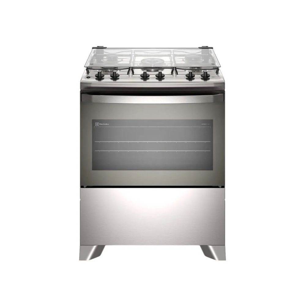 Fogão 5 Bocas Electrolux Inox Cinza Efficient FE5IG
