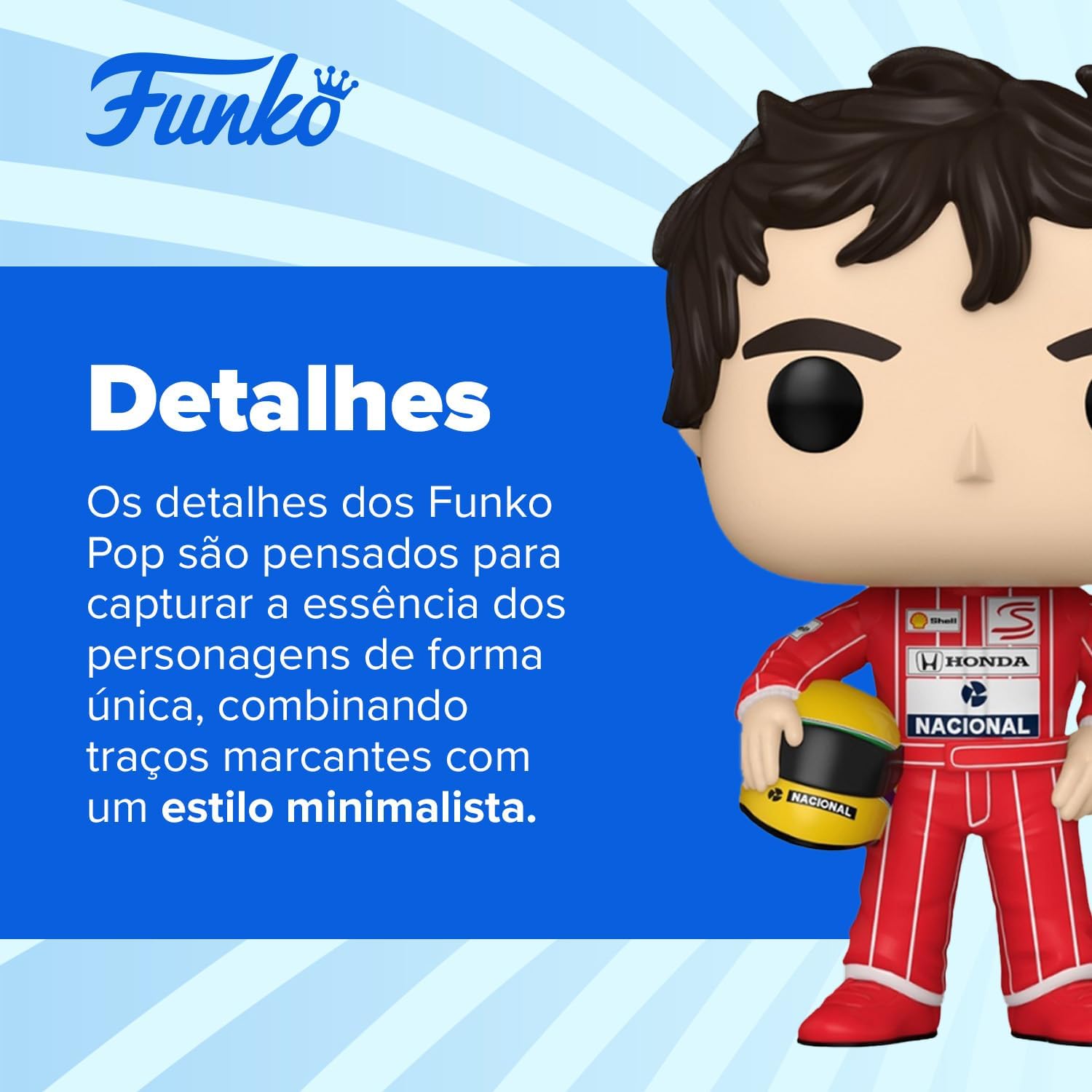 Boneco Colecionável Ayrton Senna Fórmula 1 com Capacete - Imagem 4