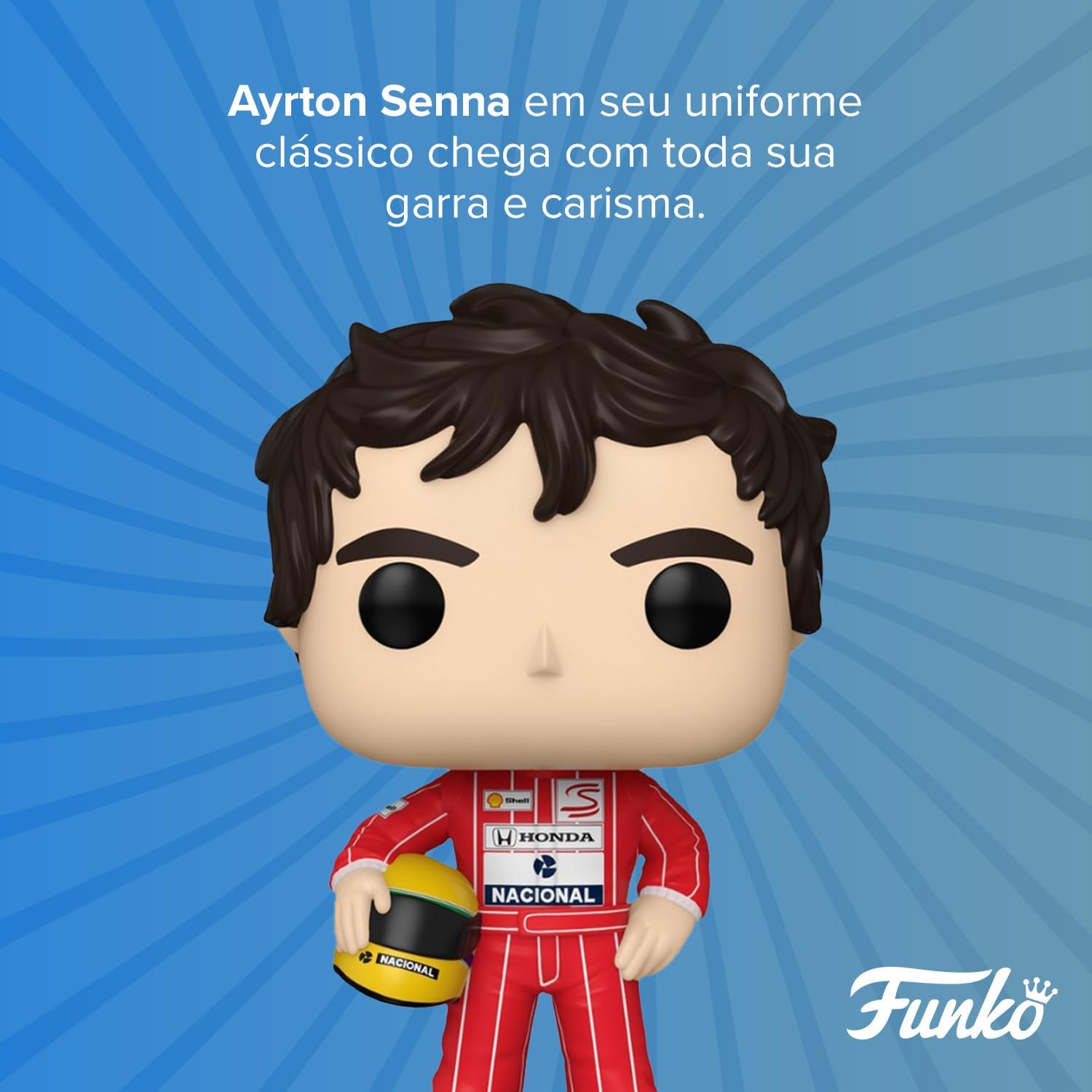 Boneco Colecionável Ayrton Senna Fórmula 1 com Capacete - Imagem 5
