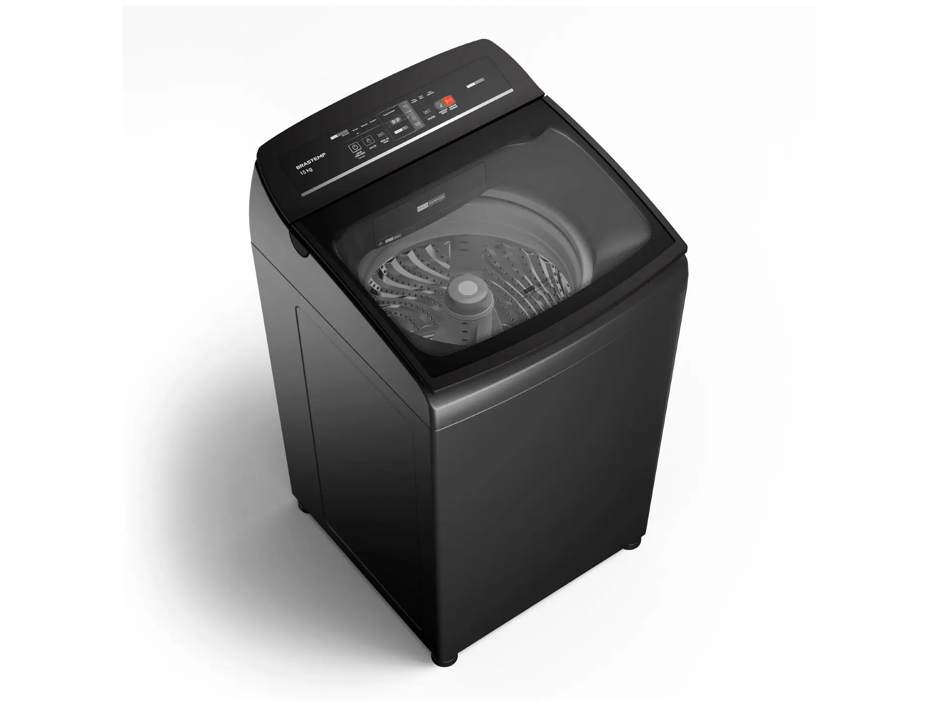 Lavadora de Roupas Brastemp 15kg Cesto Inox 4 Programas de Lavagem Cinza BWT15A9 - Imagem 5