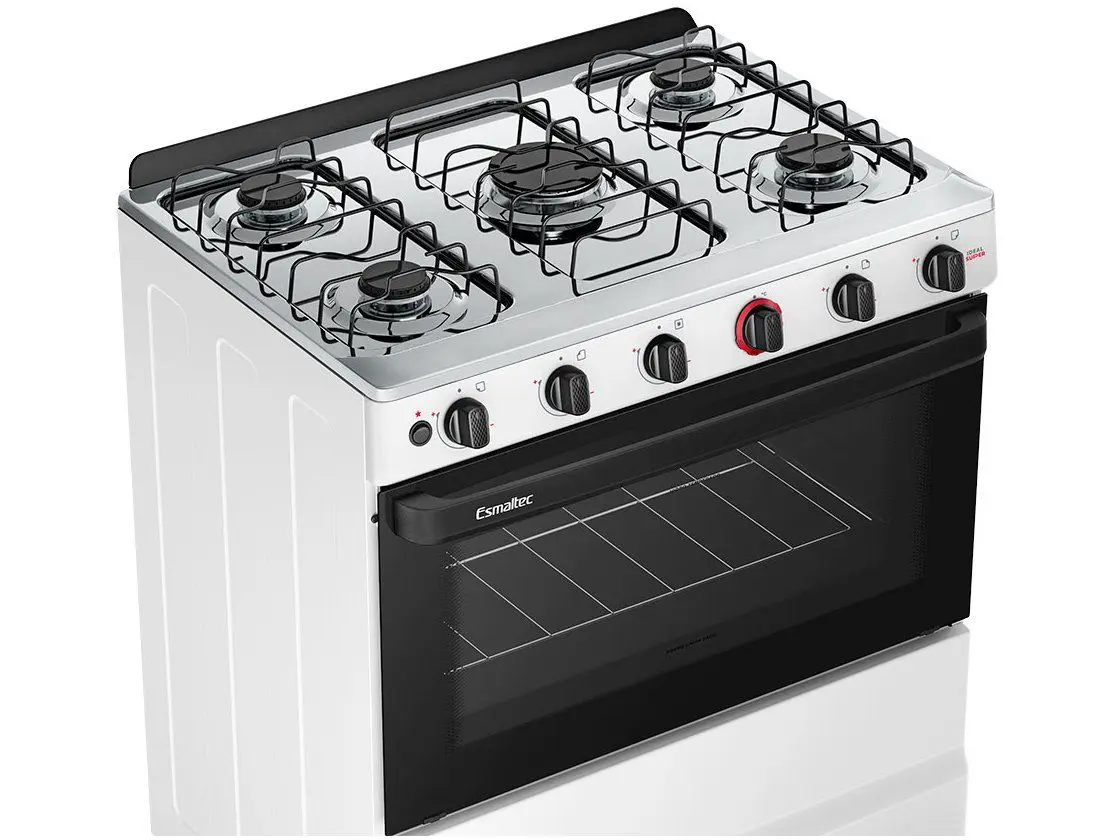 Fogão 5 Bocas Esmaltec Branco Ideal Super BR 5121 - Imagem 2