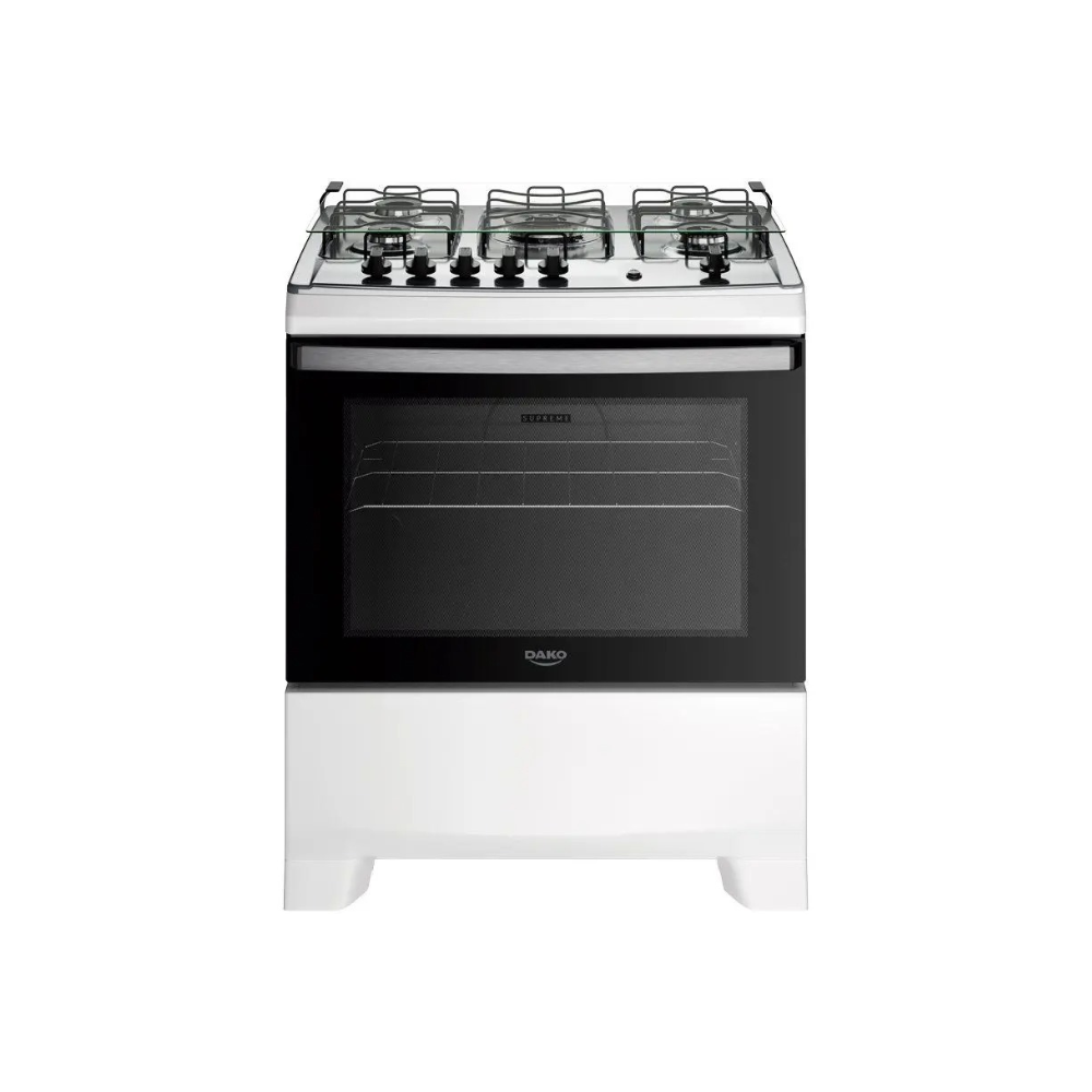 Fogão 5 Bocas Dako Com Mesa Inox Supreme Tripla Chama Bivolt