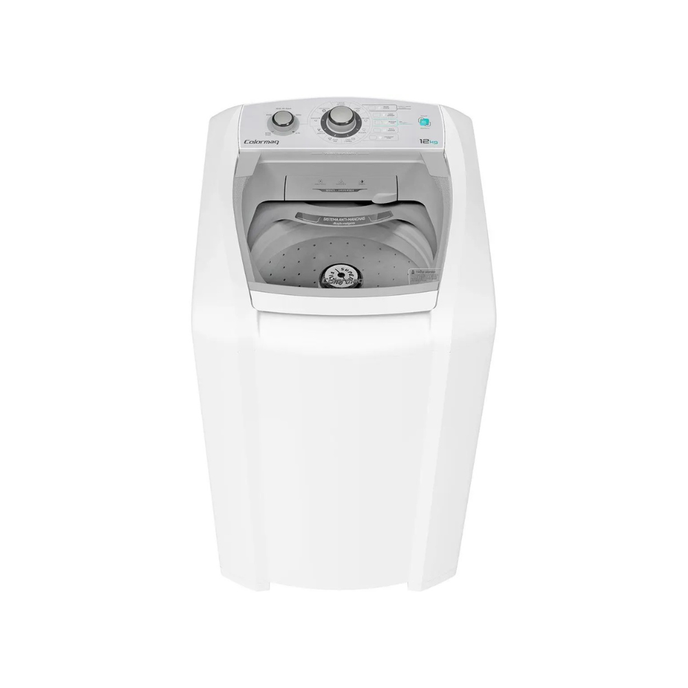 Máquina de Lavar Roupas 12 Kg Colormaq LCA - Sistema Antimanchas, Filtro Duplo de Fiapos, Branca
