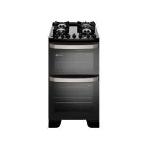Fogão 4 Bocas Electrolux Preto Duplo Forno Experience FE4DB