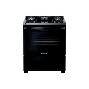 Fogão Brastemp 5 Bocas Preto com Turbo Chama - Mesa de Vidro BFS5VCEUNA