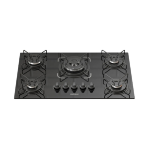 Cooktop 5 Bocas a Gás GLP Itatiaia Tripla Chama Preto Essencial
