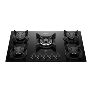 Cooktop 5 Bocas a Gás Electrolux Mesa Vidro Experience ChamaPrecisa, Multi Chama e Grade de Ferro Fundido (KE5GC)