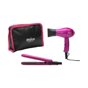 Kit Secador e Chapinha de Viagem - Philco Travel Shine