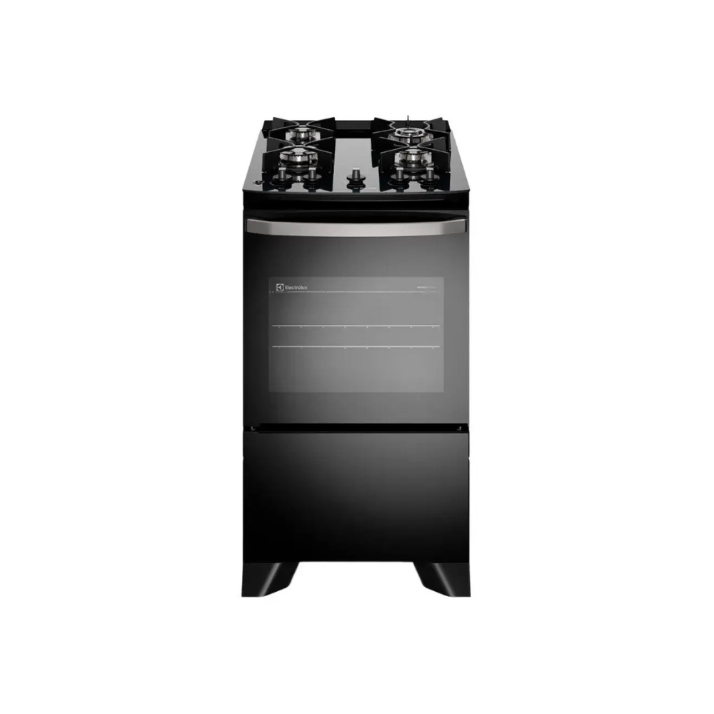 Fogão 4 bocas Electrolux Preto Efficient Mesa Vidro, Tripla Chama e PerfectCook (FE4GB)