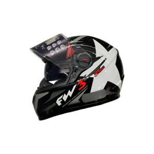Capacete Integral FW3 GTX Preto e Branco Estrela para Adultos