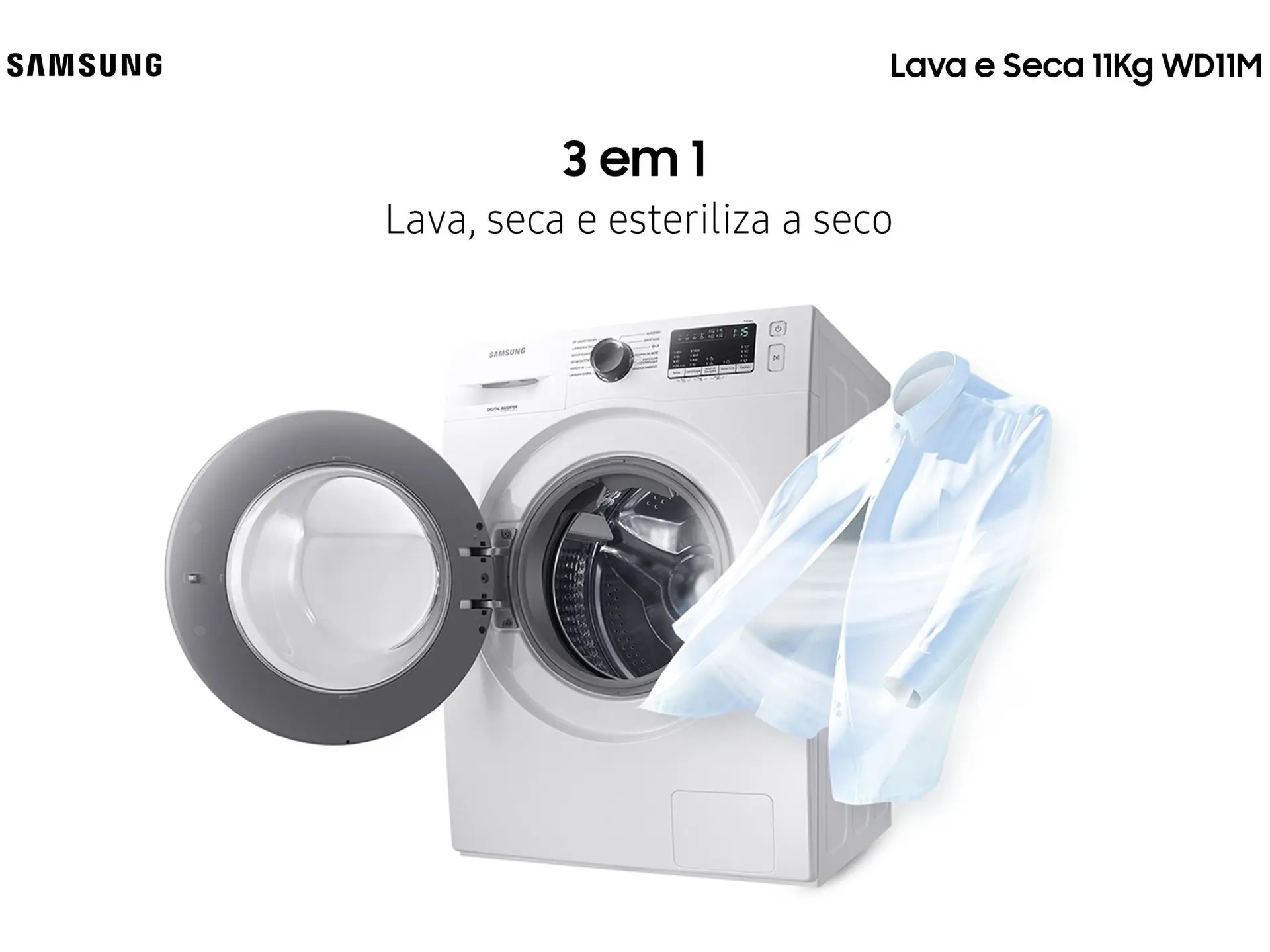 Lava e Seca Samsung WD11M com Digital Inverter WD11M4473PW Branca 11/7kg - Imagem 6