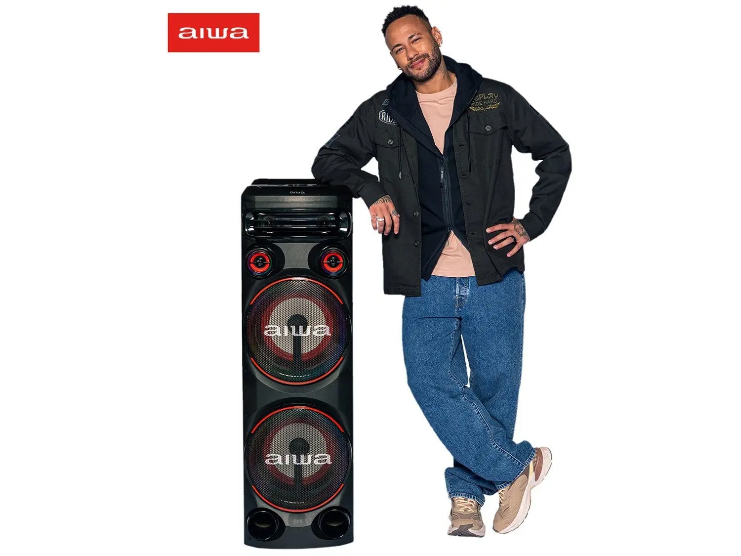 Caixa de Som Torre Aiwa AWS-T2W-02 Bluetooth 2300W RMS Amplificada - Imagem 6