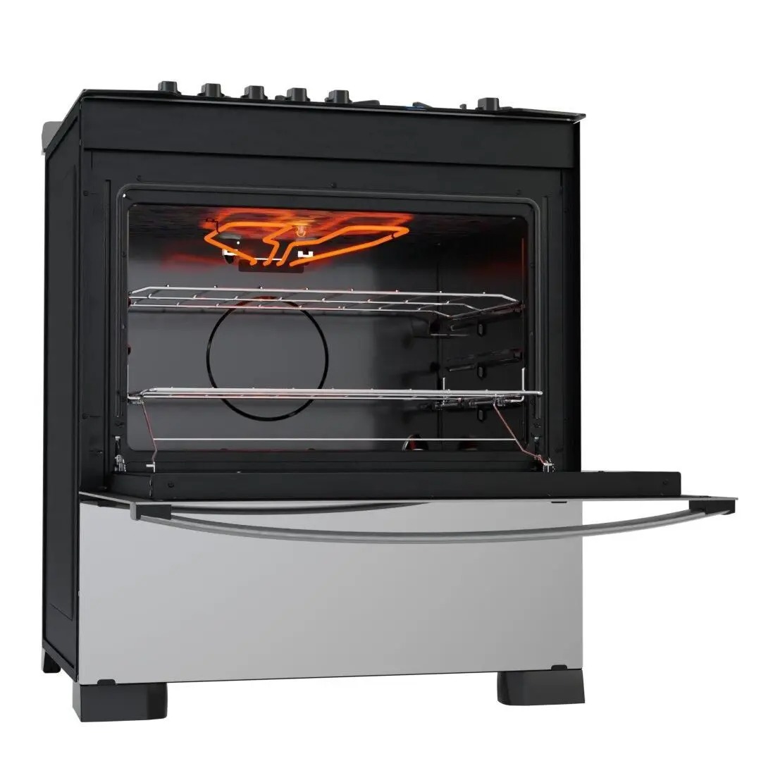Fogão 5 Bocas Dako Diplomata Glass Grill Style Timer Bivolt - Imagem 3