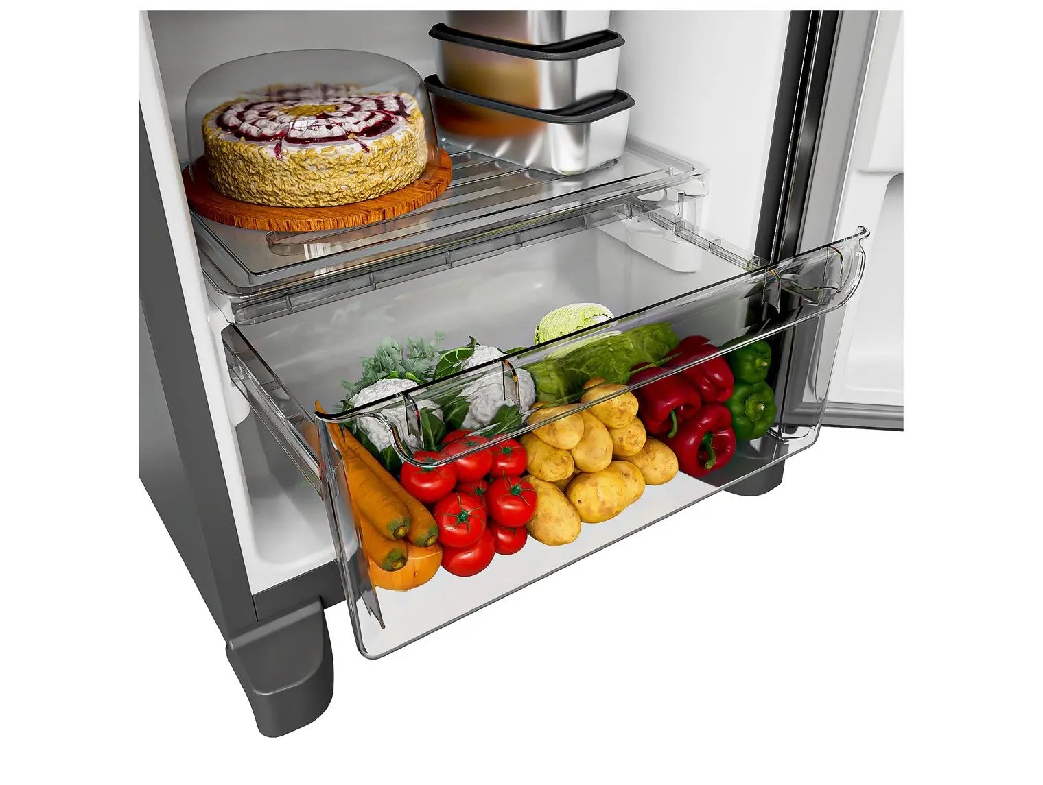 Geladeira/Refrigerador Consul Smart Frost Free Inox Duplex 377L CRM44MKANA - Imagem 6