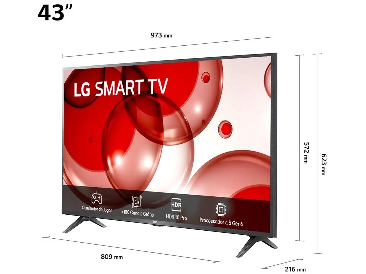 Smart TV LG 43 Full HD AI Alexa webOS 23 43LR6700PSA - Imagem 4