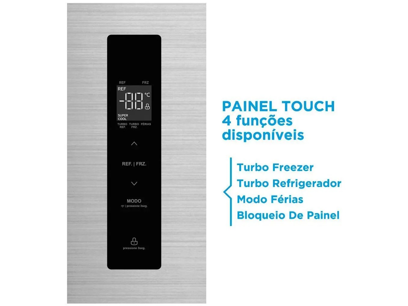 Geladeira/Refrigerador Midea Smart Frost Free Side by Side Inox 511L MDRS710FGD46 - Imagem 4